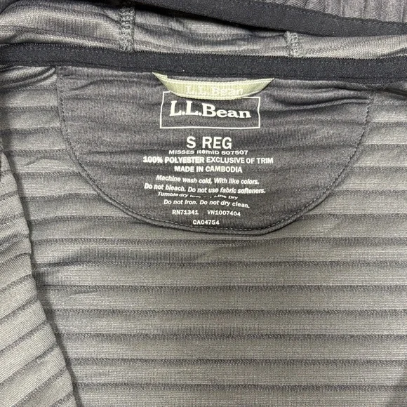 Ll bean charcoal grey Women's Airlight Knit Full-Zip hoodie small - Picture 6 of 8